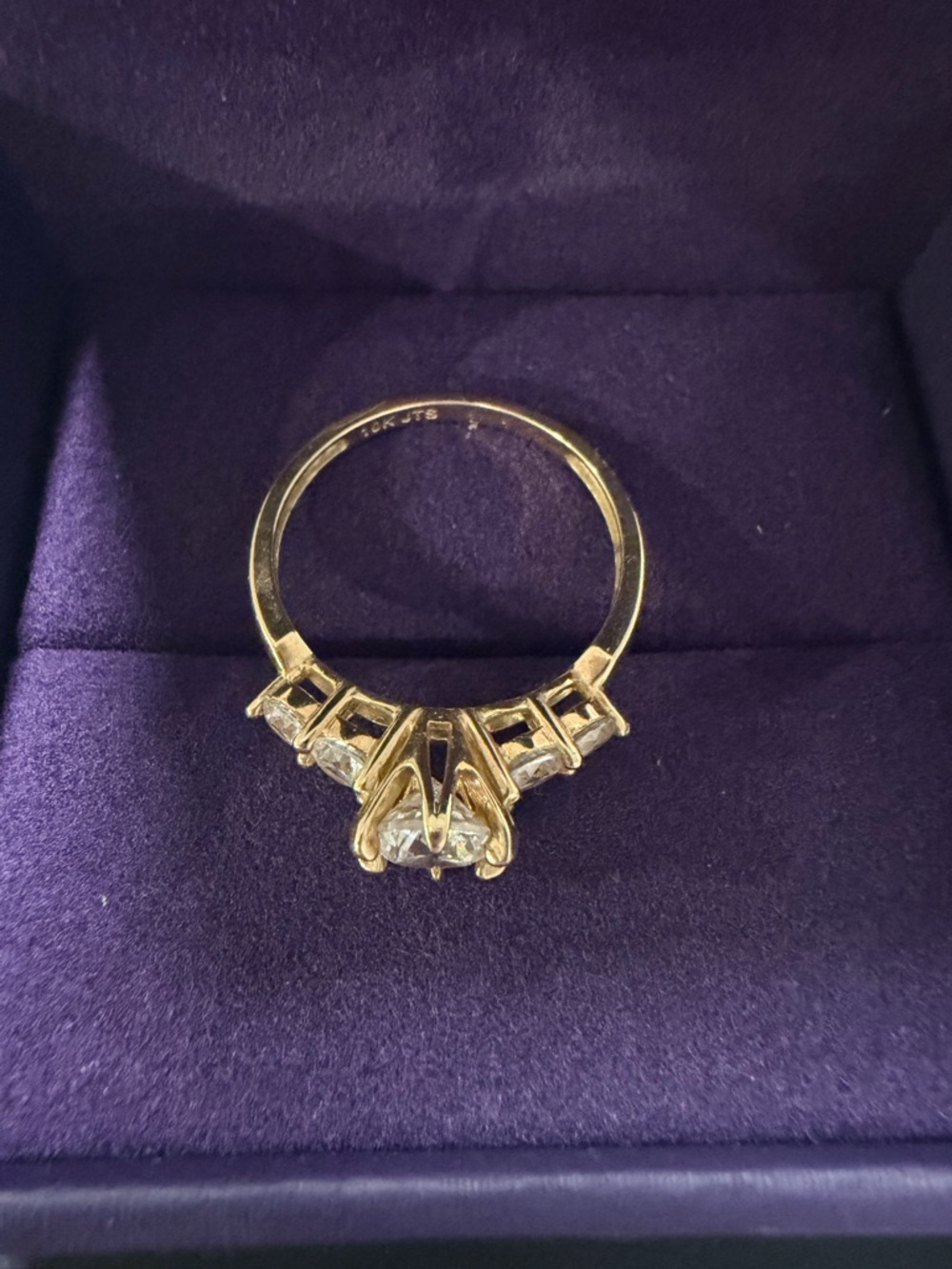 Gold Cubic Zirconia Ring - Picture 3 of 3